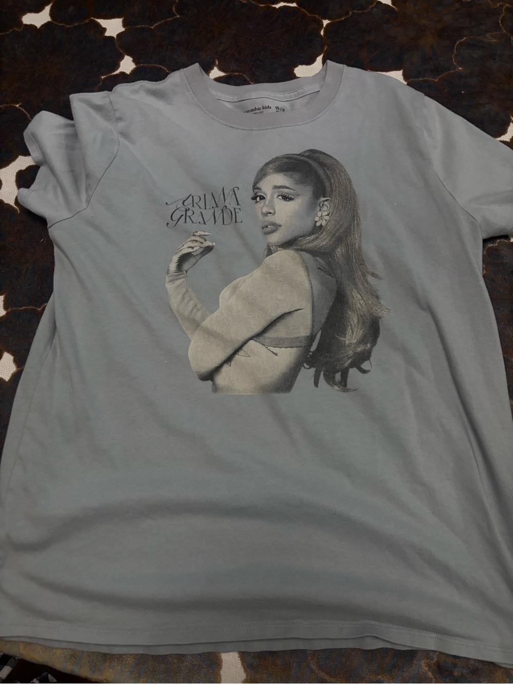 Light Blue Abercrombie Kids Graphic Tee - Ariana Grande Design